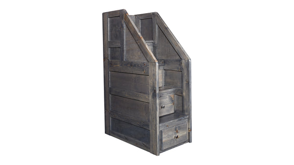 Turkey Creek Rustic Gray Stairway Chest